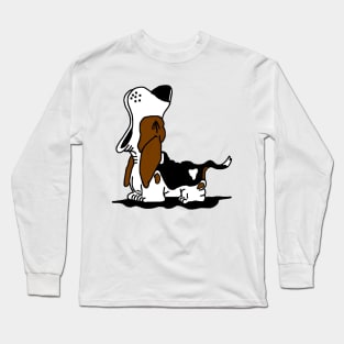 Howling Basset Hound Long Sleeve T-Shirt